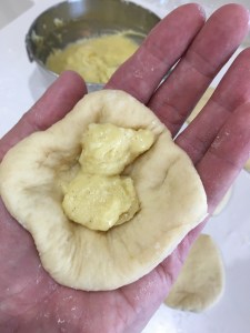 Cream Filled unfolded dough